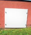 head-on view of one of our doors installed in Pleasant Grove for crawl spaces