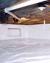a sealed crawl space installation in Logan