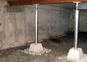 Crawl space jack post installation Evanston