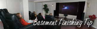 a waterproofed basement that has been finished into a family room in Layton