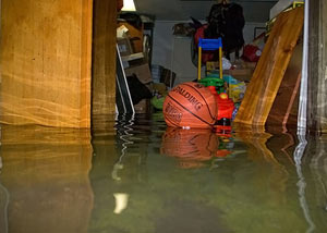 A flooded basement bedroom in Vernal