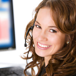 A basement waterproofing customer service specialist in Layton scheduling an appointment.