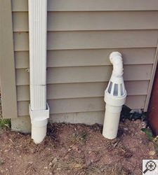 No-freeze basement drain discharge line in Sandy