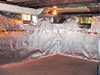 radiant heat barrier with vapor barrier for basement walls ready for finishing in Idaho Falls, Ogden, Salt Lake City