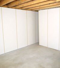 Unfinished basement insulated wall covering in Clearfield, Utah, Idaho, and Wyoming