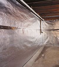 Radiant heat barrier and vapor barrier for finished basement walls in Clearfield, Utah, Idaho, and Wyoming